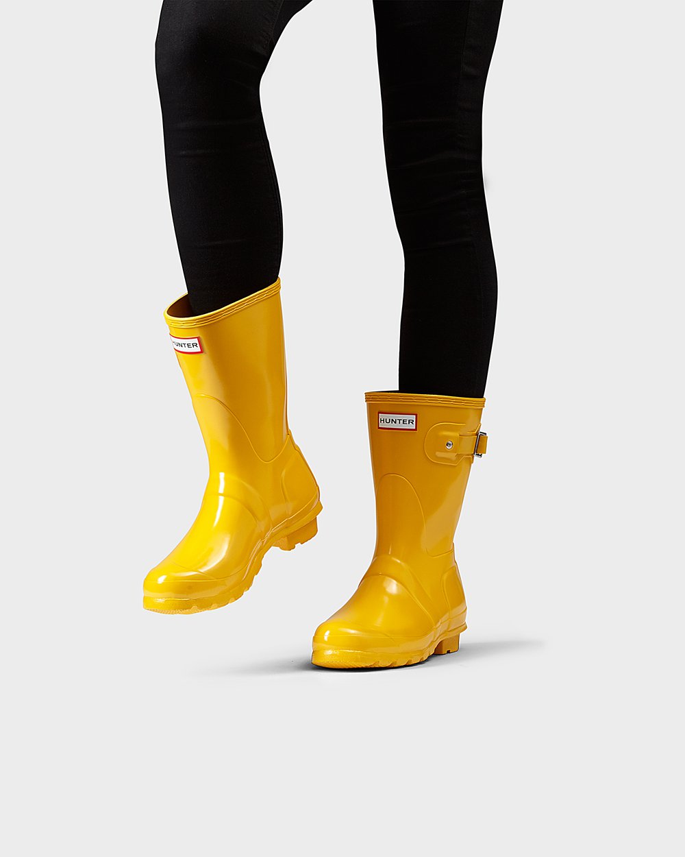 Botas De Cortas Hunter Mujer Original Gloss - Amarillo - Argentina 2879SUICX